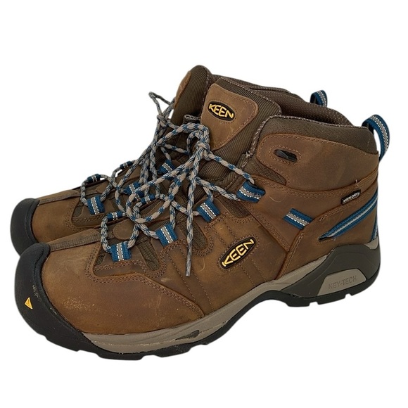 KEEN Men's Brown Leather Utility Hiking Boots Composite Toe Size 13EE Extra Wide - Picture 8 of 11